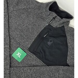 NEW Spyder Men's Gait Half Zip‎ Jacket Black and Gray Size XL Stretch NWT